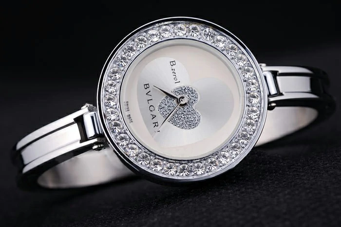 Bvlgari B.ZERO1 30mm Two Tone Dial With Model Steel Case With Diamonds Steel Bracelet new73072