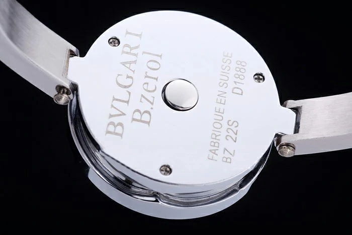 Bvlgari B.ZERO1 30mm Pink Dial Stainless Steel Case Black Bezel Steel Bracelet new73102