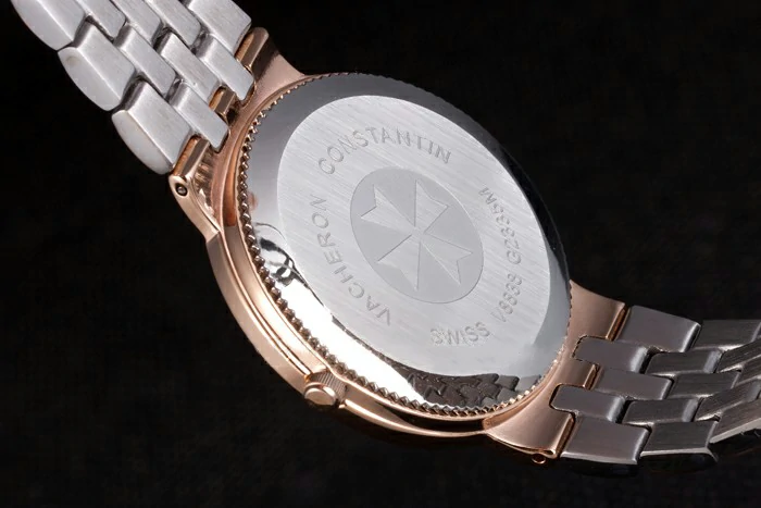 Vacheron Constantin Patrimony Traditionnelle White Dial Rose Gold Diamond Case Two Tone Bracelet new74612