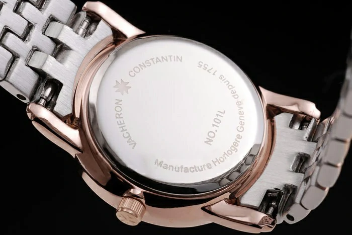 Vacheron Constantin Patrimony Traditionnelle White Dial Diamond Numerals Two Toned Bracelet new74622
