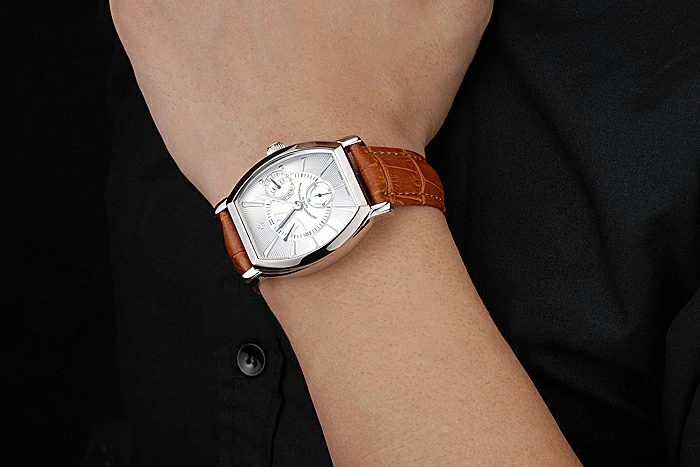Vacheron Constantin Malte White Dial Stainless Steel Case Brown Leather Bracelet new74652