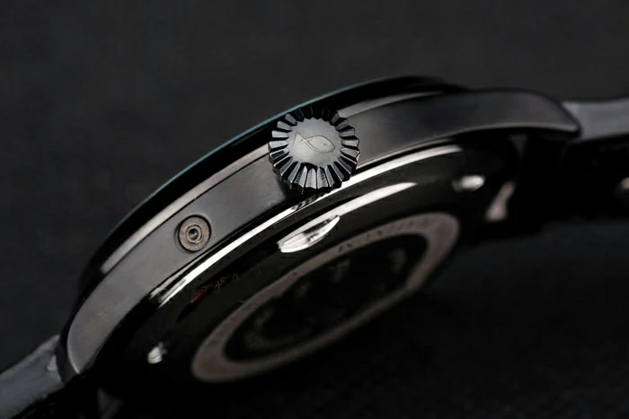 IWC Schaffhausen 45mm Black Dial Cronograph Black Leather Bracelet new96062