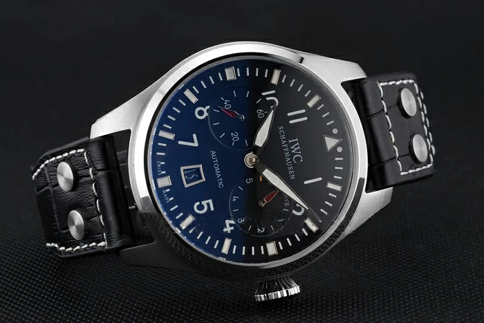 IWC Big Pilot Top Gun 7 Day Black Dial Black Leather Bracelet new96082