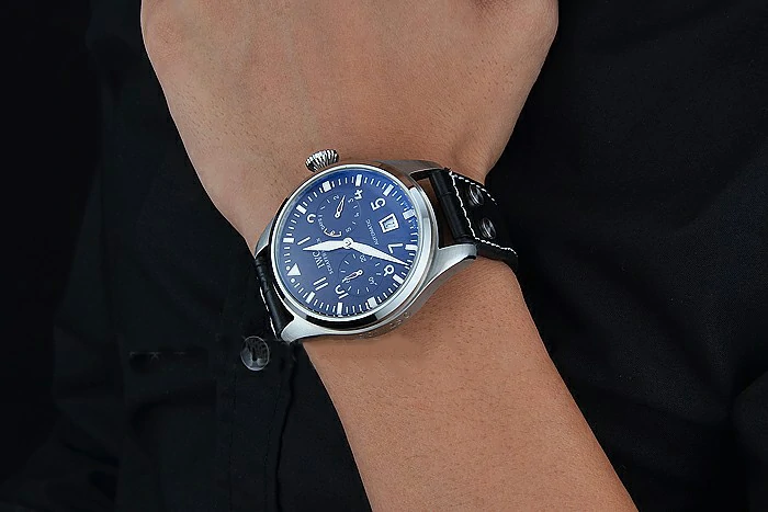 IWC Big Pilot Top Gun 7 Day Black Dial Black Leather Bracelet new96082