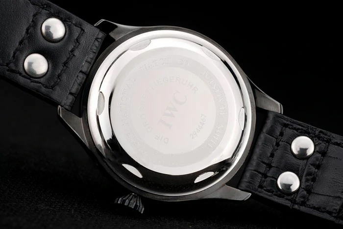 IWC Pilot 7 Day White Dial Black Leather Bracelet new96102