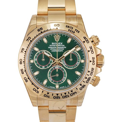 Replica Rolex Daytona Green Dial Yellow Gold Watch