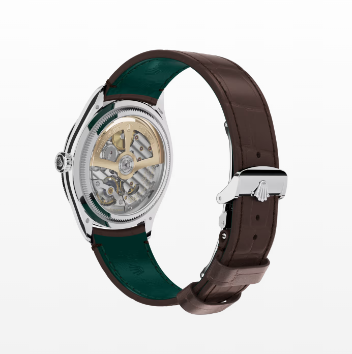Replica Rolex Perpetual 1908 Brown Leather Strap 39MM Watch