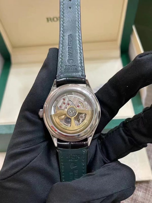 Replica Rolex Perpetual 1908 Brown Leather Strap 39MM Watch