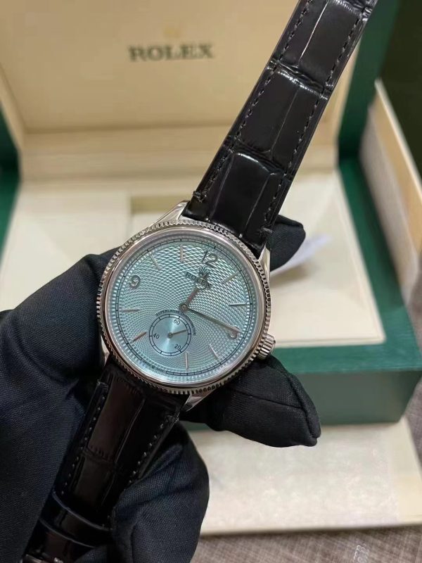 Replica Rolex Perpetual 1908 Brown Leather Strap 39MM Watch