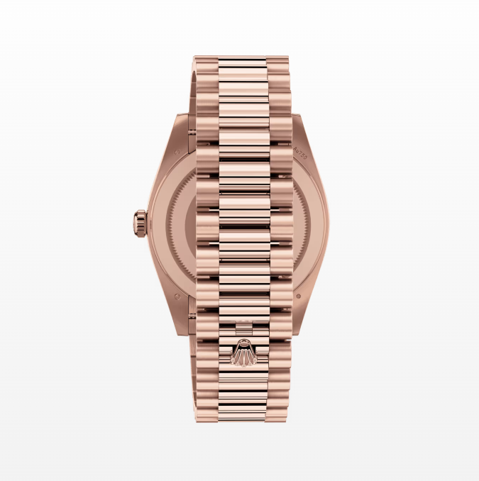 Replica Rolex Day-Date Olive Green Dial 40MM Rose Gold Watch
