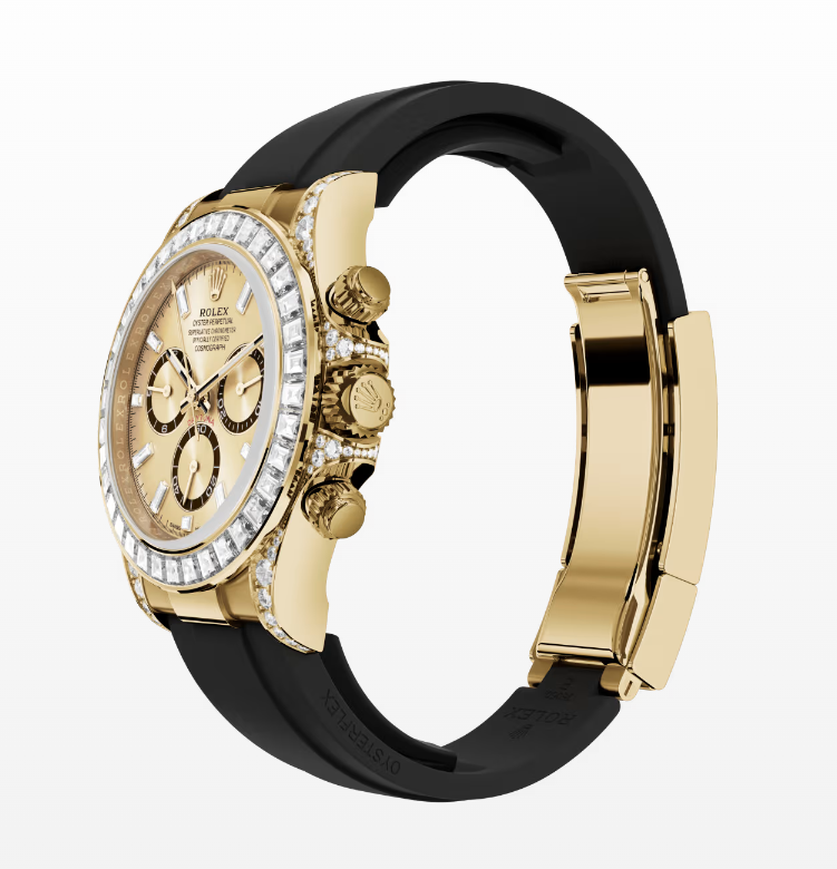 Replica Rolex Cosmograph Daytona Golden Dial Diamond Bezel 40MM Watch