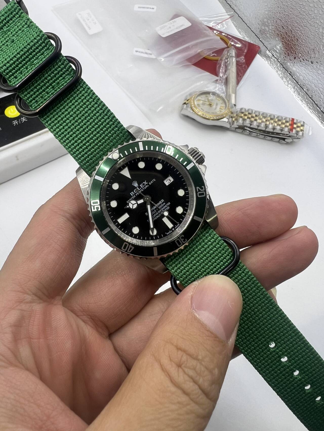 Replica Rolex Submariner Green Bezel Black Dial Watch New25010