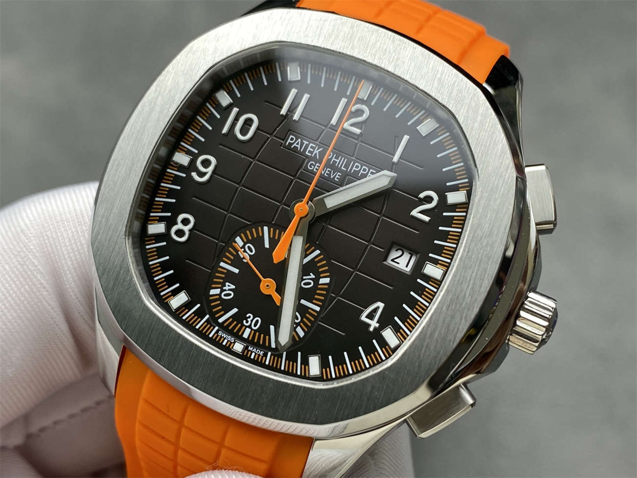 3KF Aquanaut 5968 Chronograph Carbon-Pattern Dial Super Clone Watch