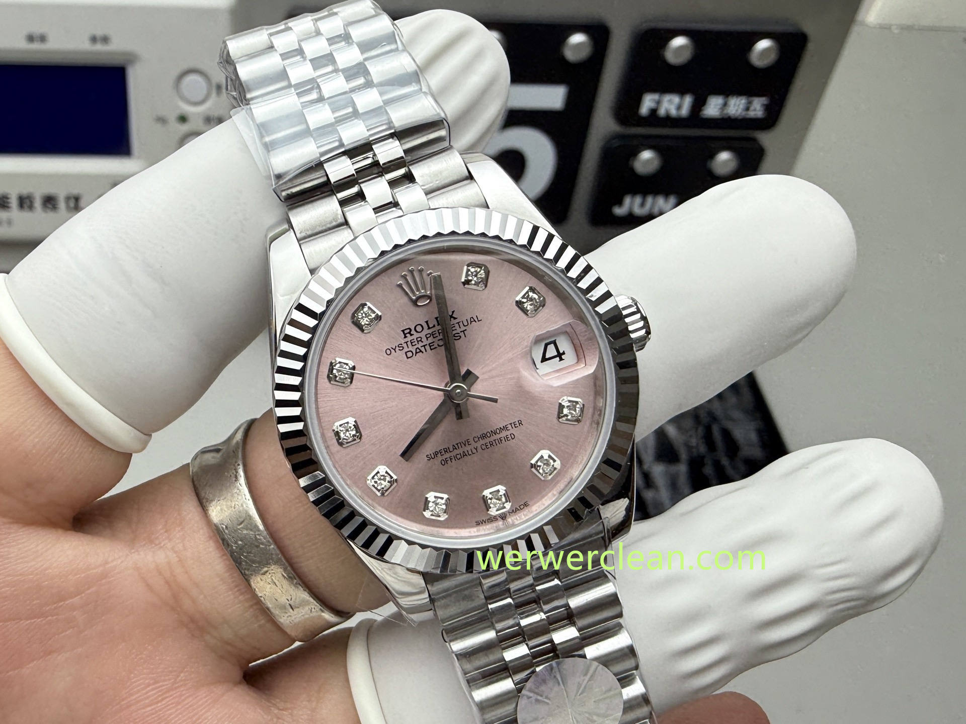 A+ Factory Rolex Datejust 31 m278274-0032 Pink Diamond Dial 31mm Fluted Bezel Automatic Ladies Watch