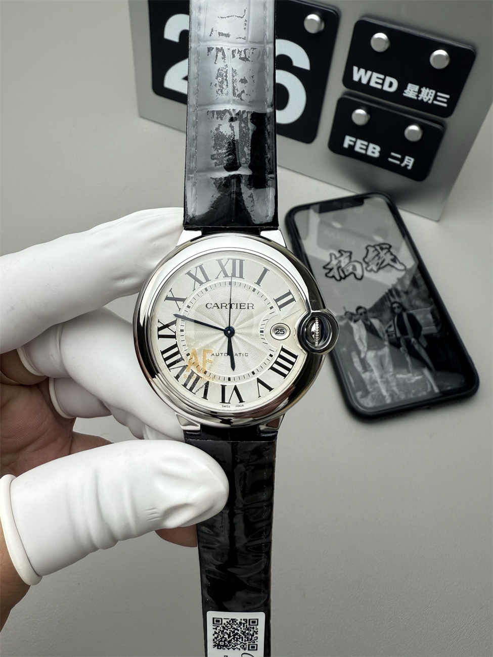 AF Factory Cartier Ballon Bleu 42mm Leather Strap Replica – Automatic Date