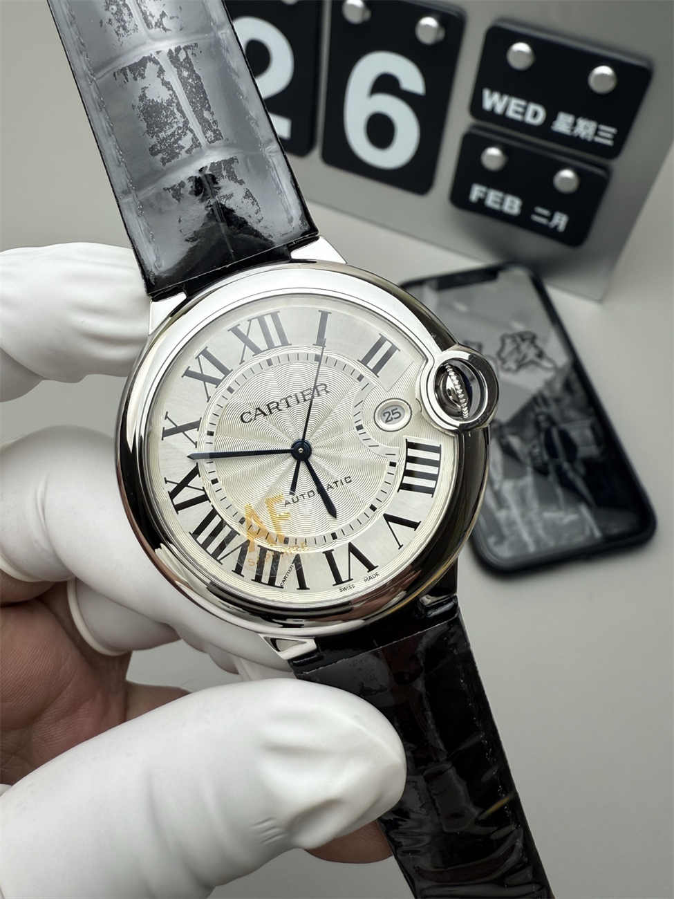 AF Factory Cartier Ballon Bleu 42mm Leather Strap Replica – Automatic Date