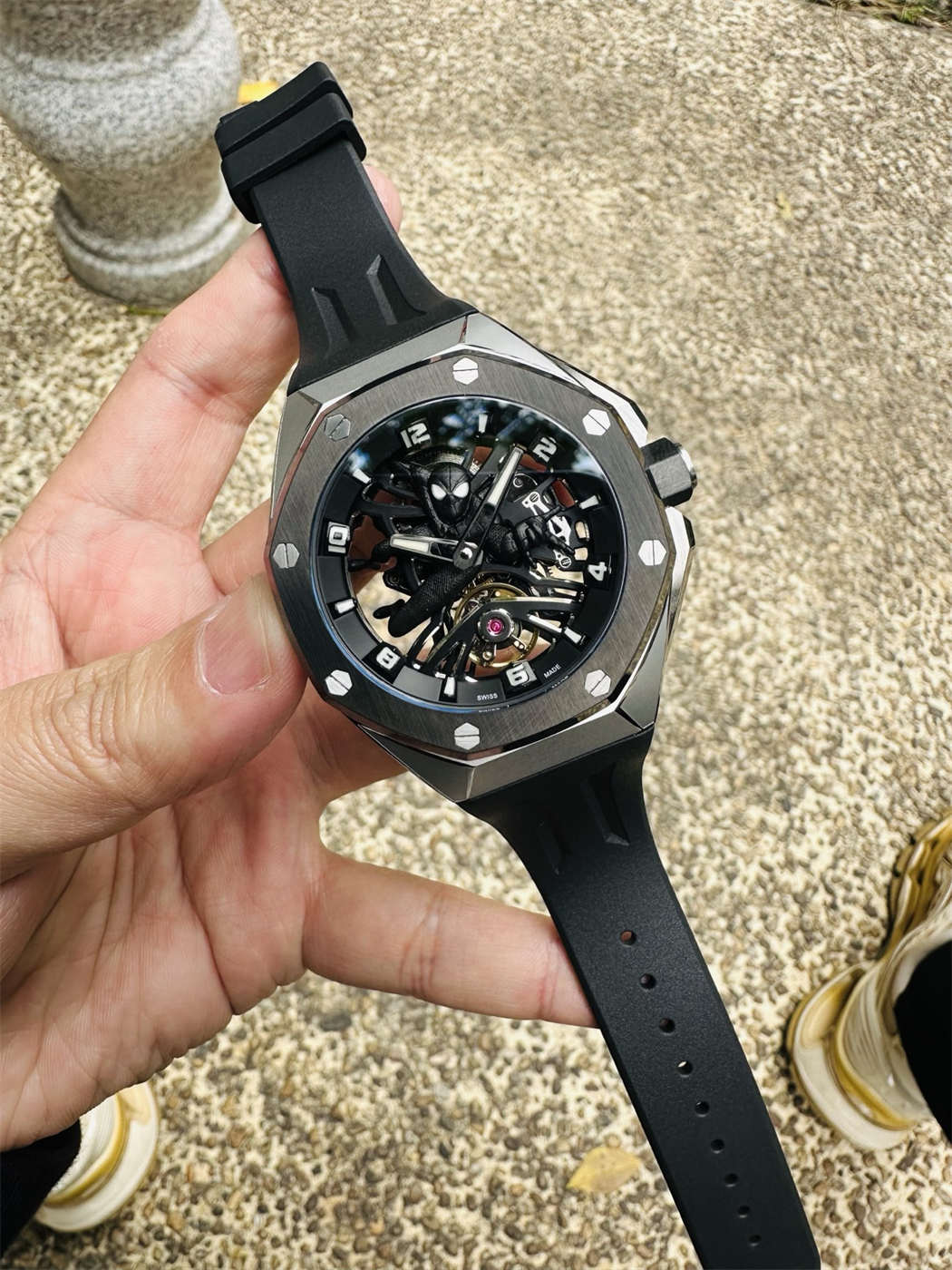 AP Royal Oak Concept Spiderman Replica – Black Ceramic Tourbillon Marvel Limited Edition