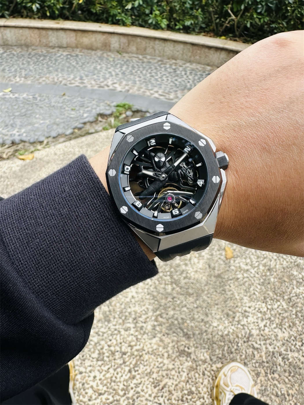 AP Royal Oak Concept Spiderman Replica – Black Ceramic Tourbillon Marvel Limited Edition