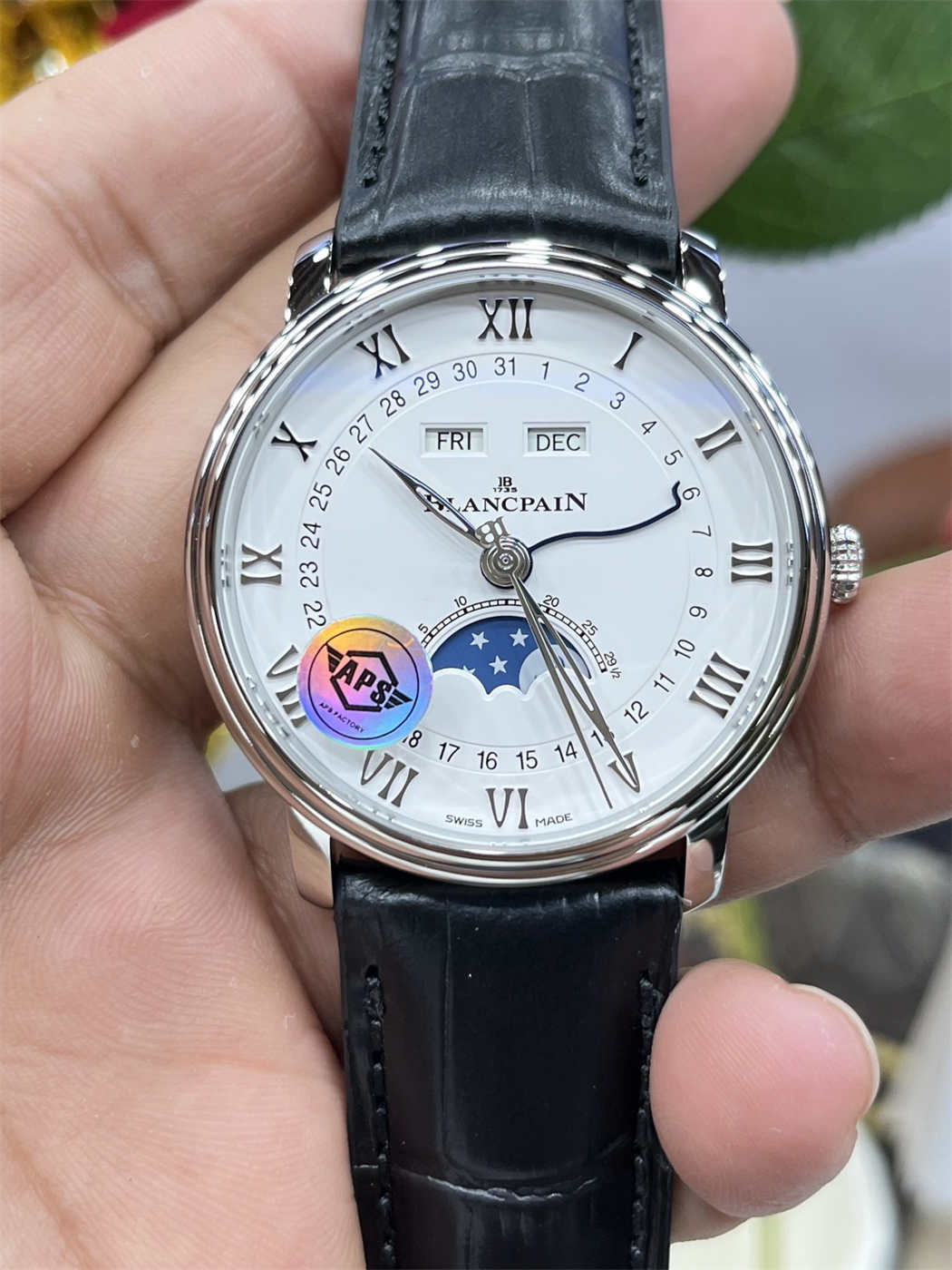 Blancpain Villeret 6654 Moonphase (Steel) – APS Factory Clone 6654 Movement