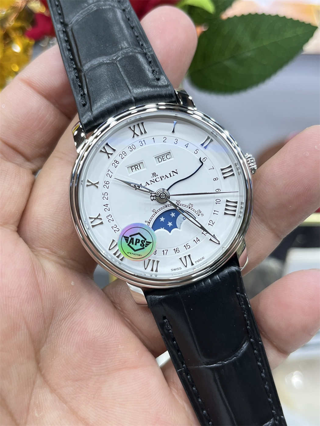 Blancpain Villeret 6654 Moonphase (Steel) – APS Factory Clone 6654 Movement