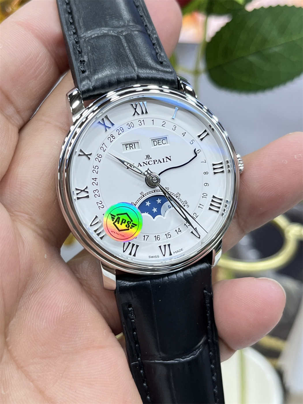 Blancpain Villeret 6654 Moonphase (Steel) – APS Factory Clone 6654 Movement