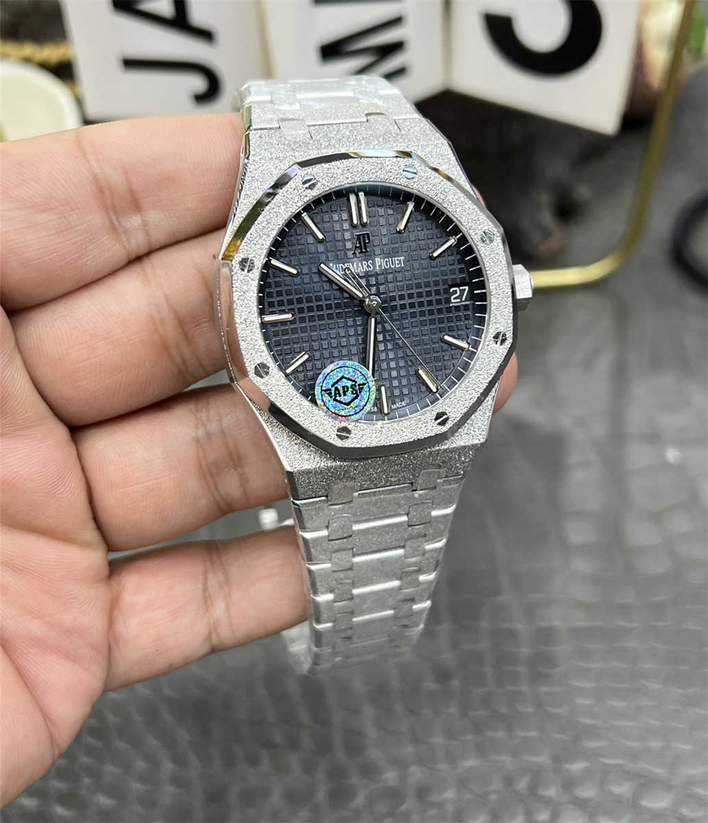 APS Factory Audemars Piguet 15500 Replica Frosted Gold – 41mm Blue Dial Mod with Cal.4302 Integrated Movement