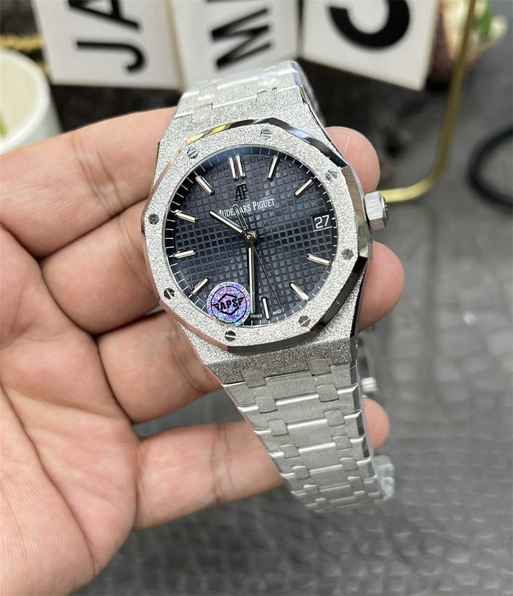 APS Factory Audemars Piguet 15500 Replica Frosted Gold – 41mm Blue Dial Mod with Cal.4302 Integrated Movement
