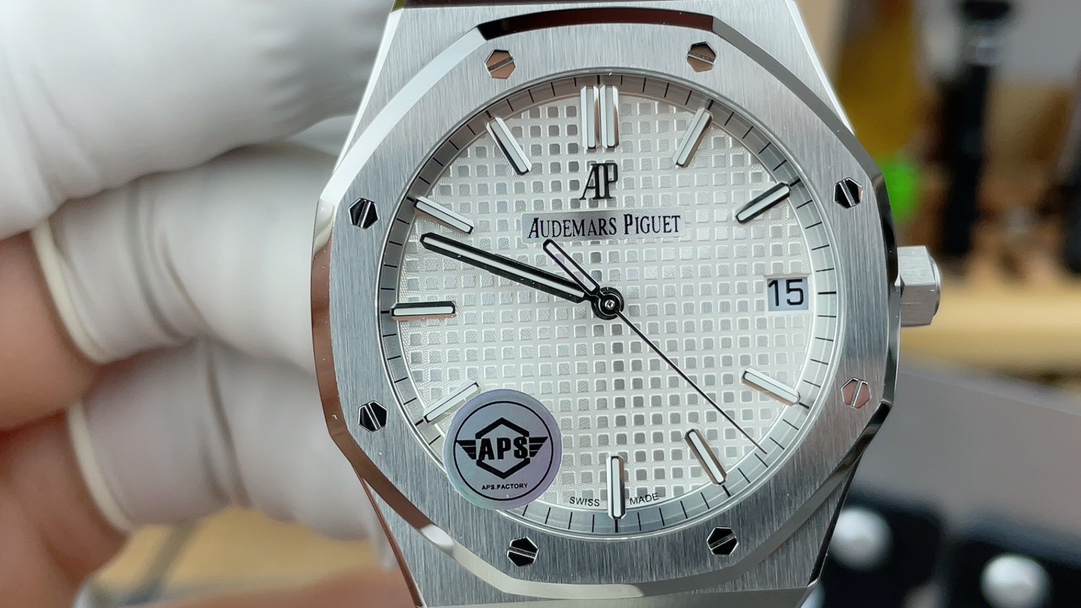 Audemars Piguet 15500 White – APS Factory Royal Oak 41mm Stainless Steel Automatic Watch