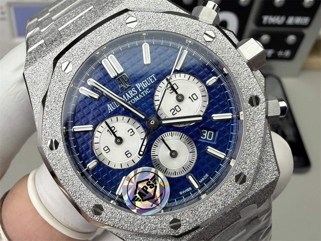APS Factory Audemars Piguet Royal Oak 26331 Blue Frosted Steel – Premium Replica Chronograph