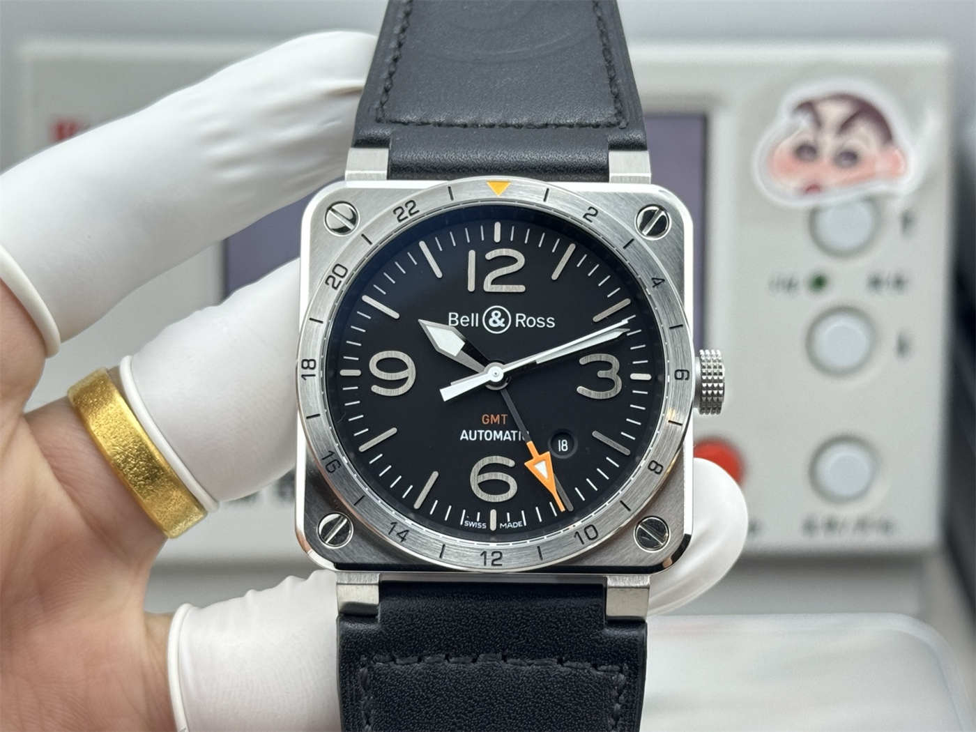 Bell and Ross Replica BR 03-93 GMT (42mm) – Fixed Steel Bezel