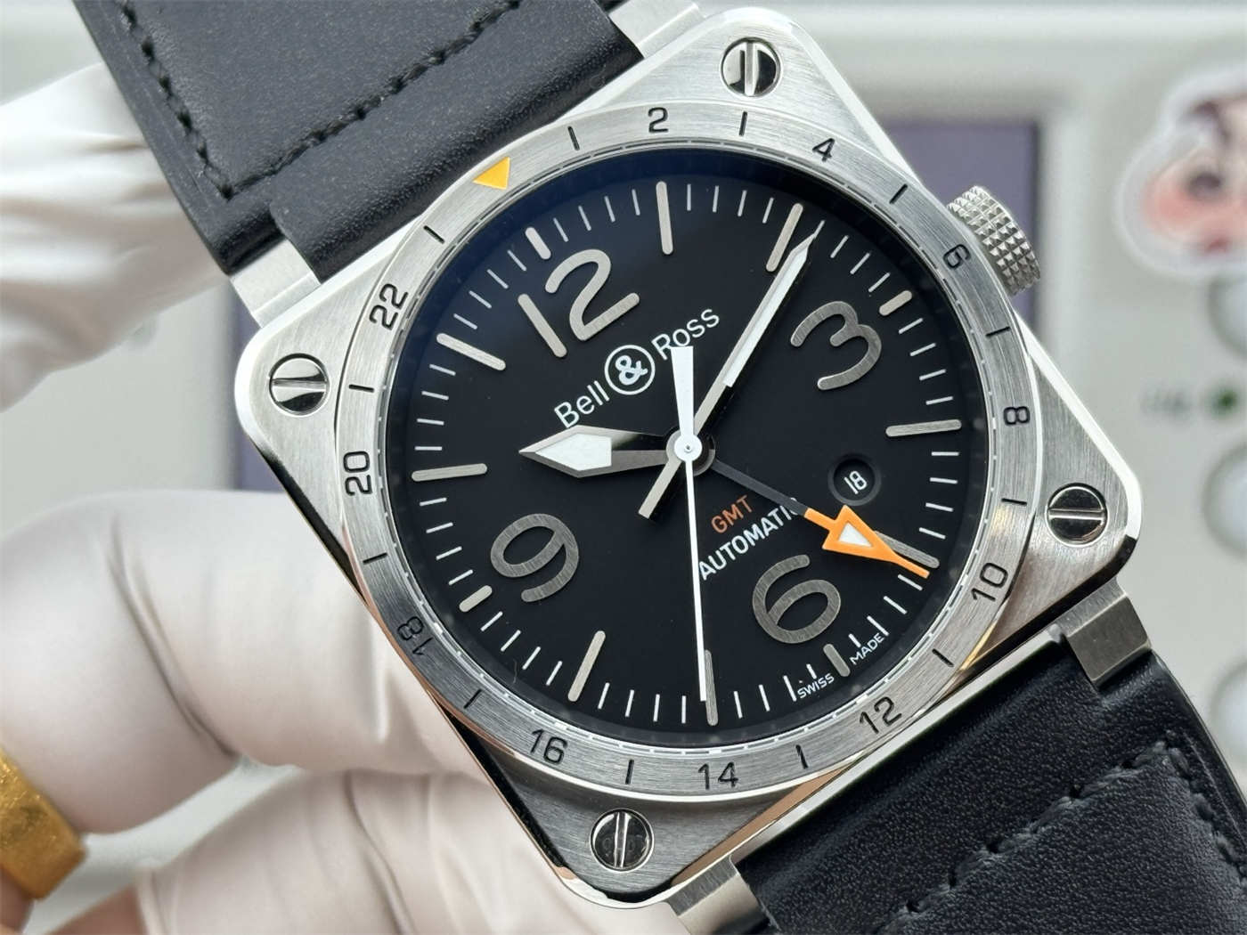 Bell and Ross Replica BR 03-93 GMT (42mm) – Fixed Steel Bezel