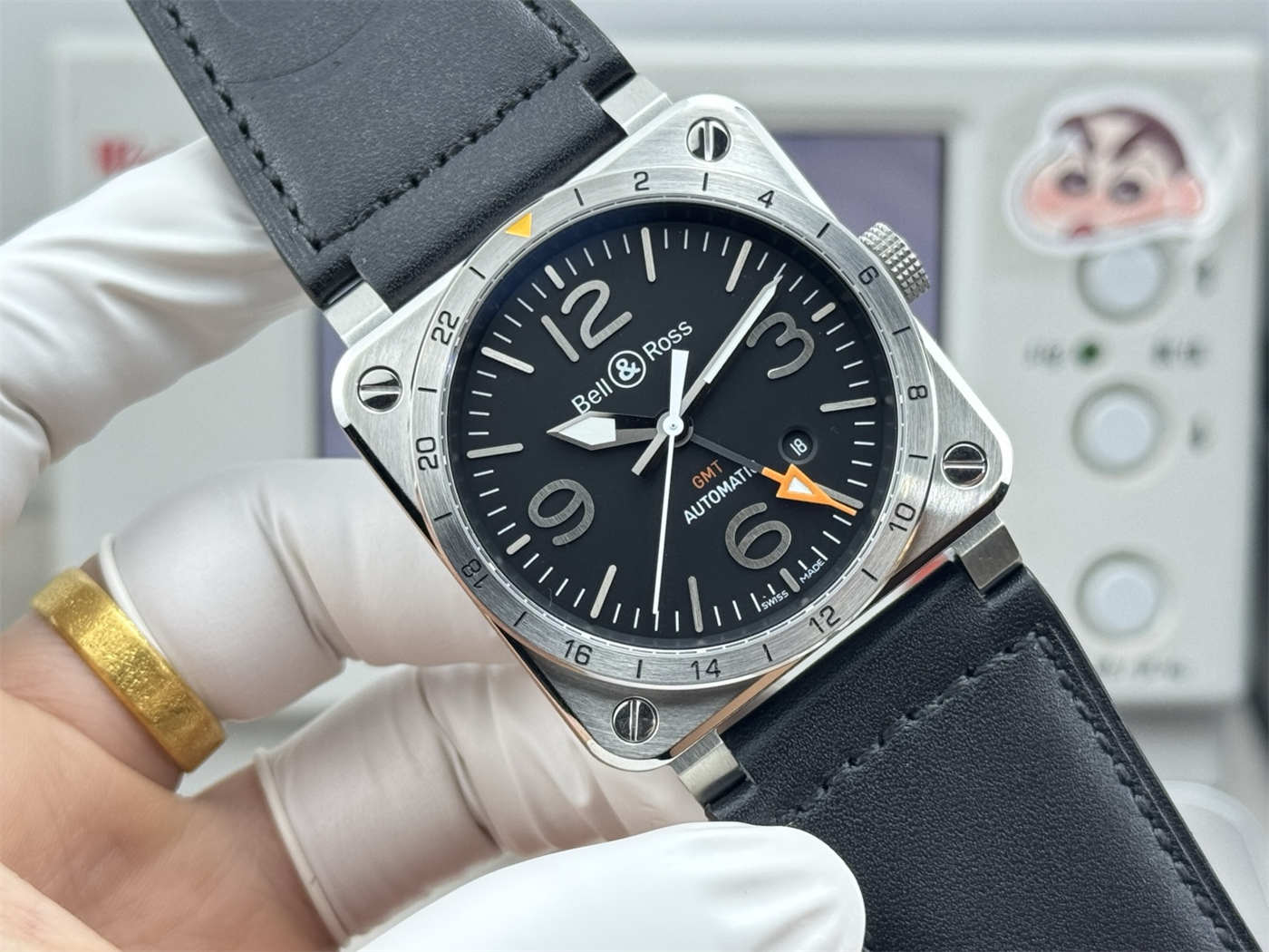 Bell and Ross Replica BR 03-93 GMT (42mm) – Fixed Steel Bezel