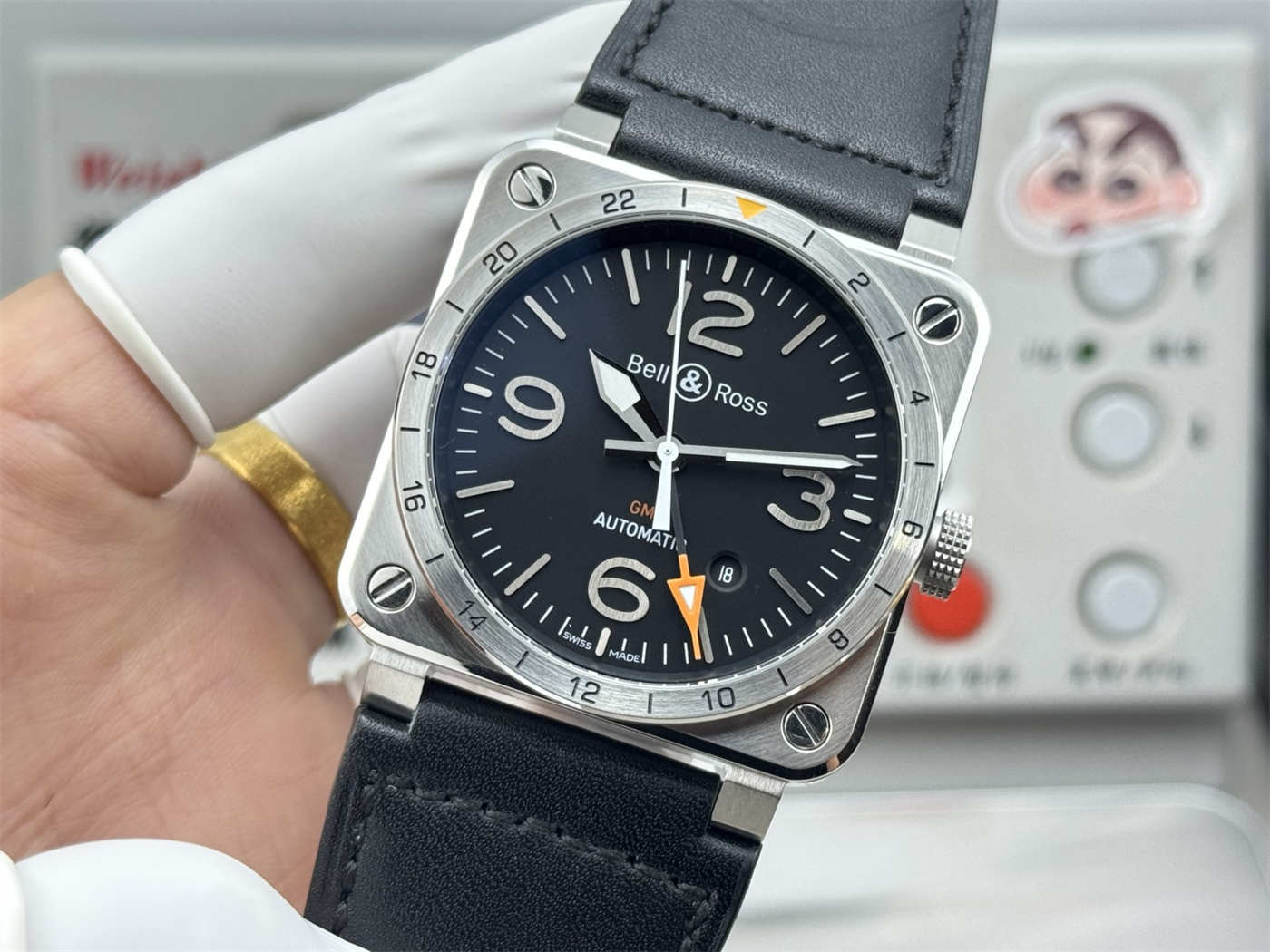Bell and Ross Replica BR 03-93 GMT (42mm) – Fixed Steel Bezel
