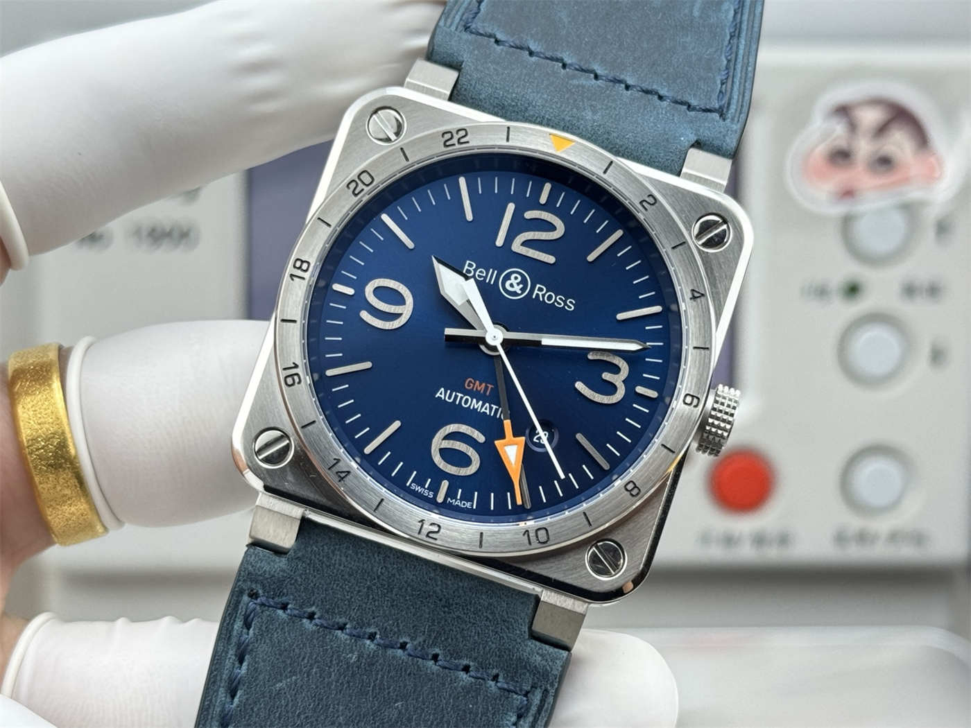 Bell & Ross Replica BR 03-93 GMT Blue – 42mm Automatic [Sunray Dial]