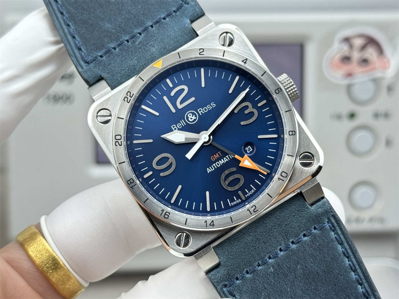 Bell & Ross Replica BR 03-93 GMT Blue – 42mm Automatic [Sunray Dial]