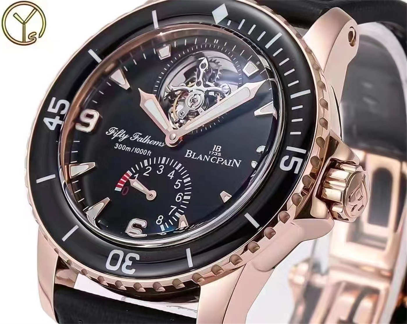 Blancpain 50 Fathoms Tourbillon (Rose Gold) – Real Flying Tourbillon [YS Factory]