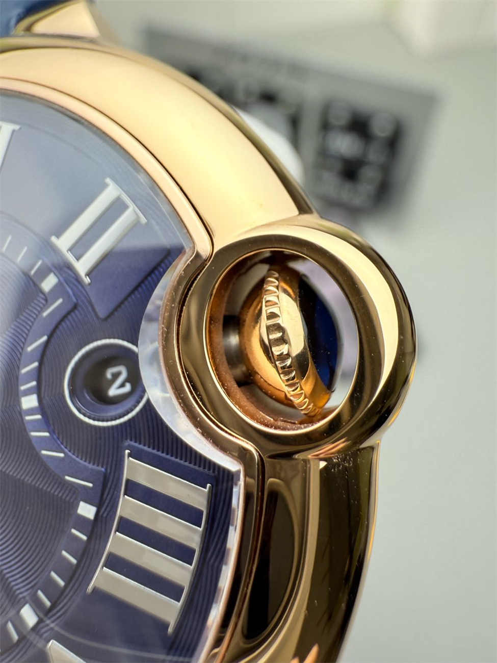 AF Factory Cartier Ballon Bleu 42mm Rose Gold Replica – Blue Dial (Automatic)