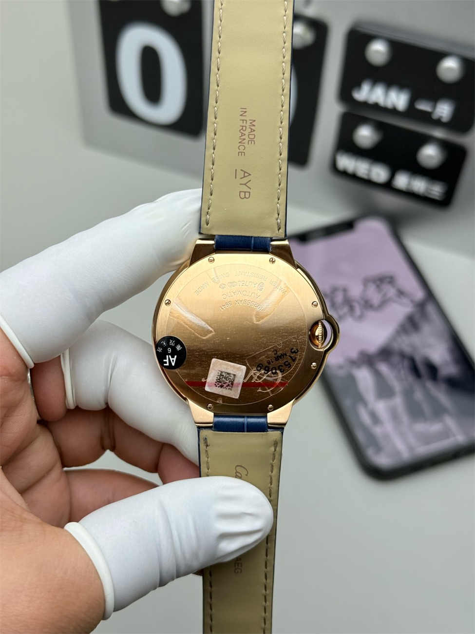 AF Factory Cartier Ballon Bleu 42mm Rose Gold Replica – Blue Dial (Automatic)