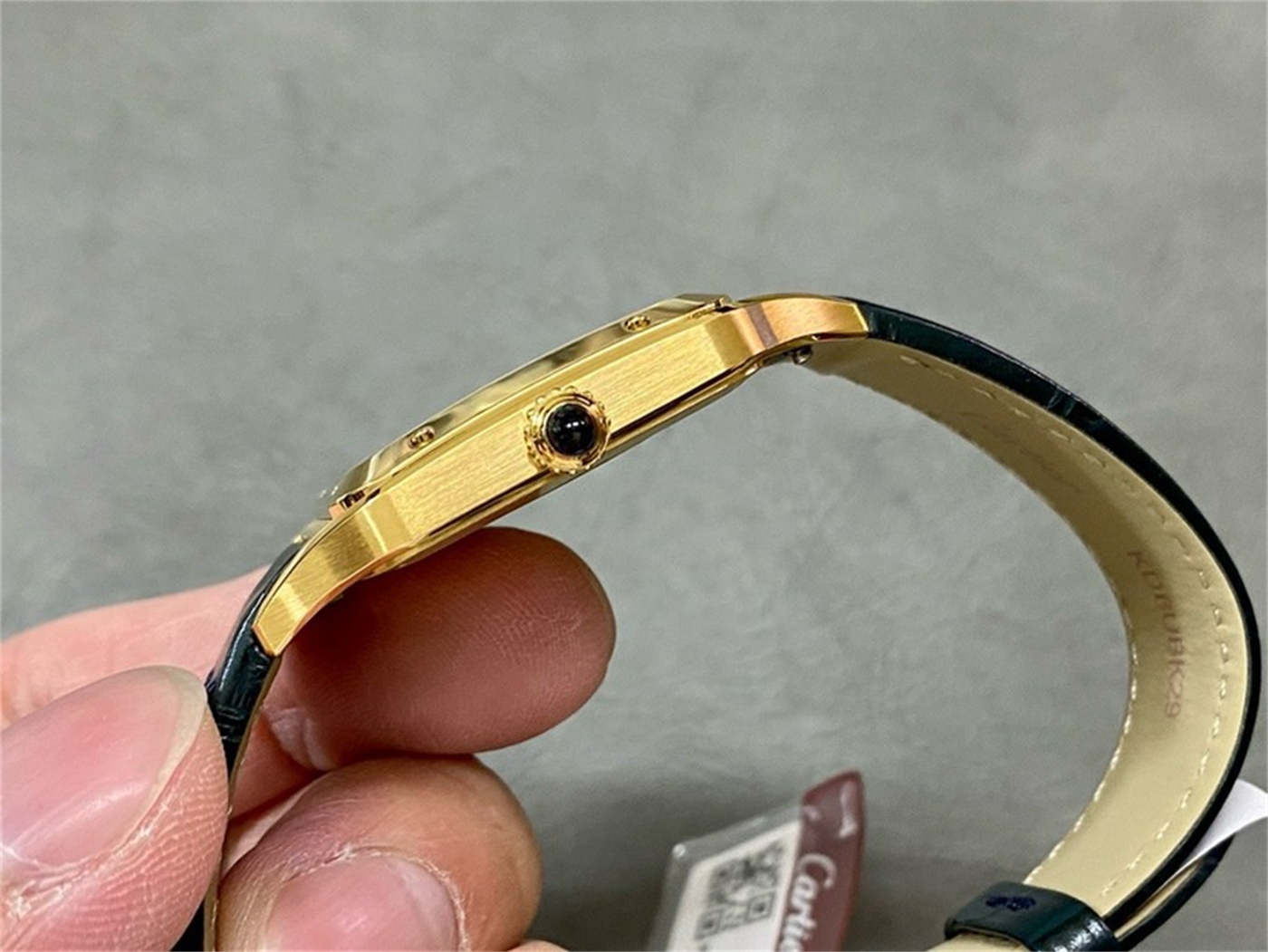 Cartier Santos Dumont XL Replica (Gold/Black) – F1 Factory [Lacquer Dial]
