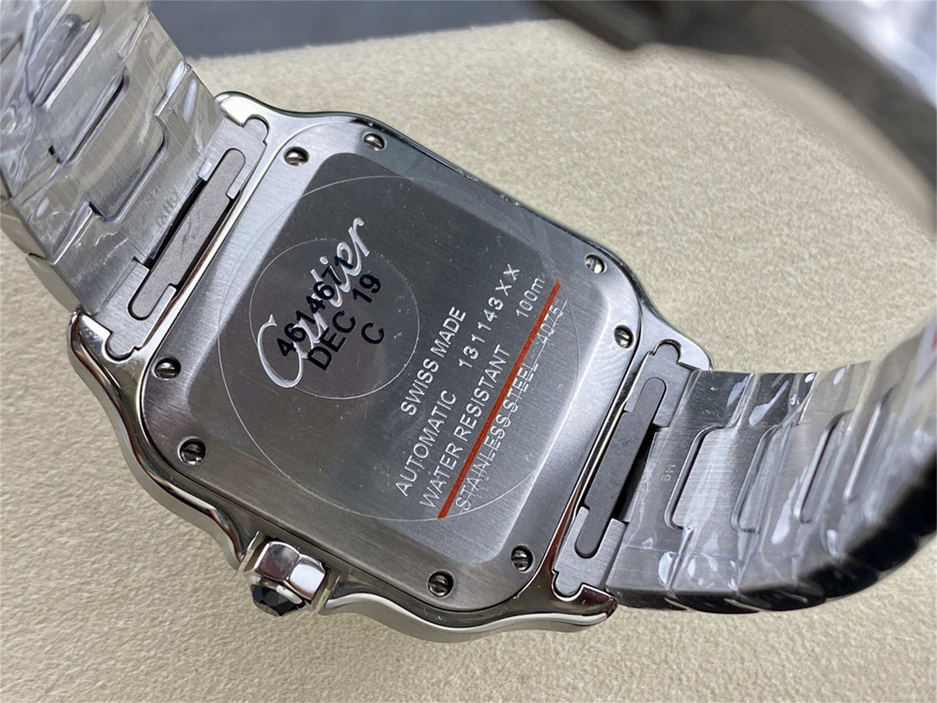 Cartier Santos Green Dial Medium Replica (WSSA0061) – BV Factory V2