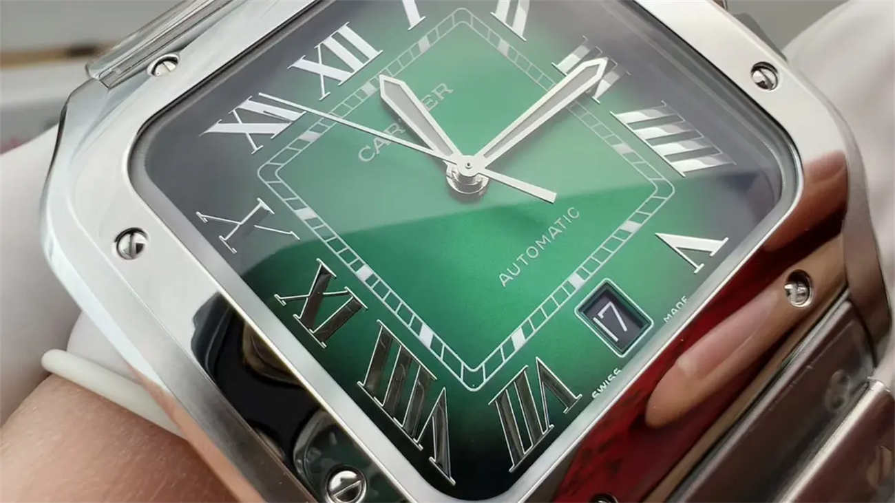 BV Factory Cartier Santos Green Dial Replica – Large Gradient Model (Miyota 9015)
