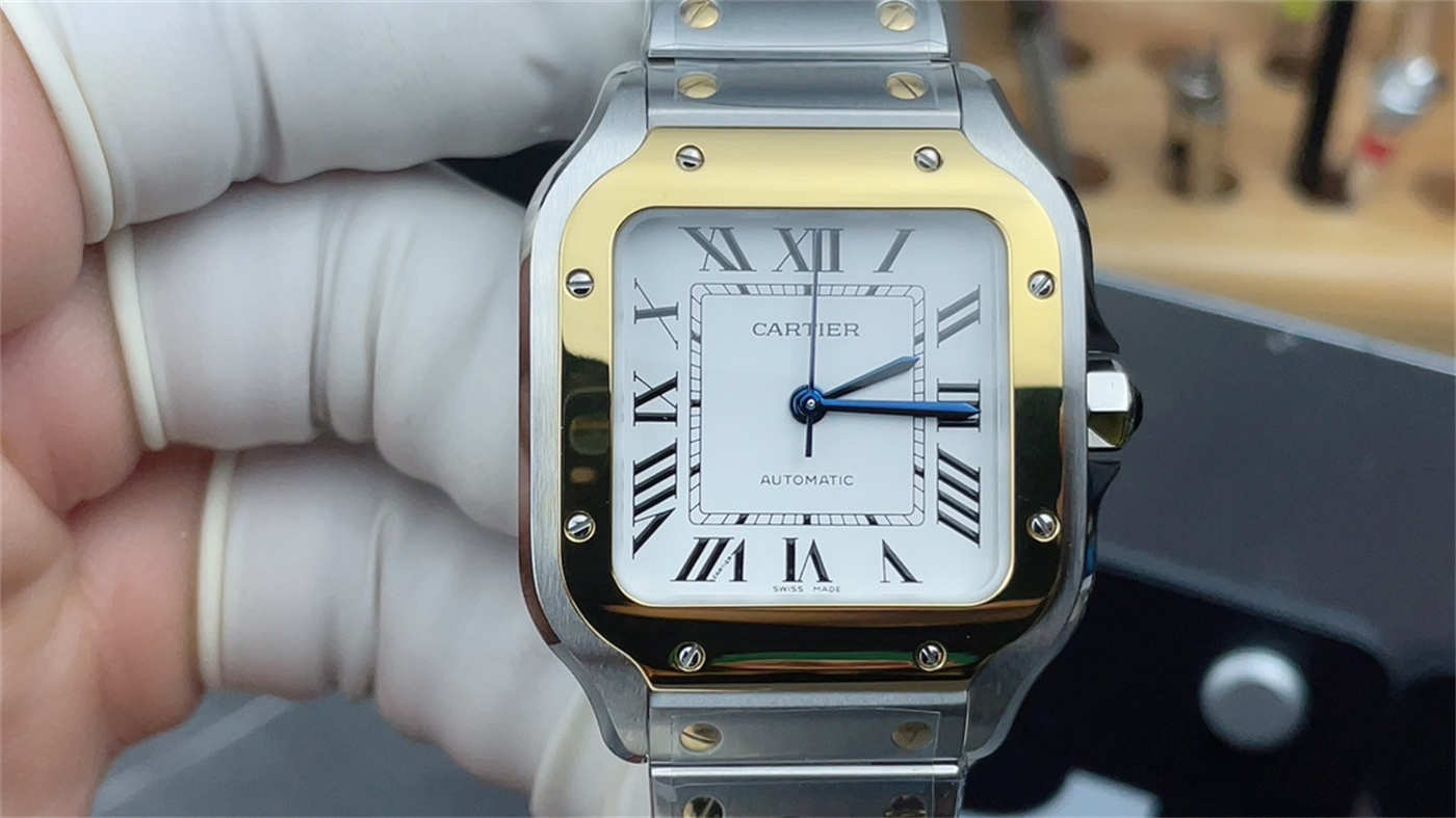 Cartier Santos W2SA0007 Replica – Medium 35.1mm Two-Tone Automatic Steel & Gold