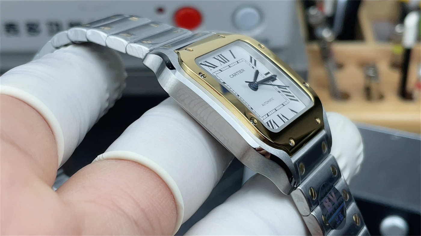 Cartier Santos W2SA0007 Replica – Medium 35.1mm Two-Tone Automatic Steel & Gold