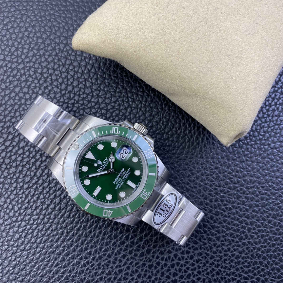 Clean 116610LN Replica Watch – Premium Rolex Submariner green Clone 40mm