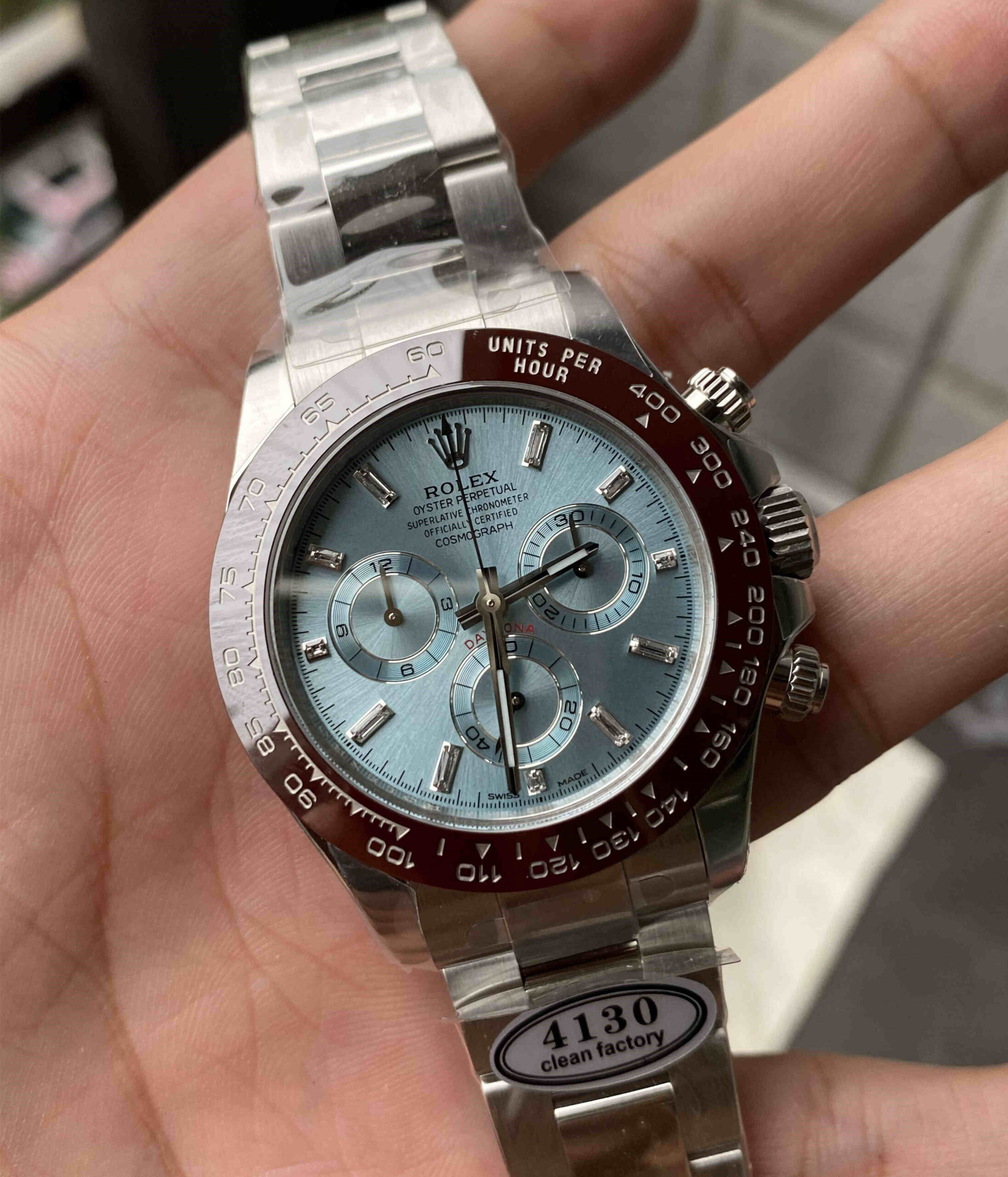 Clean Daytona 126506 Ice Blue – 40mm Platinum Daytona Replica
