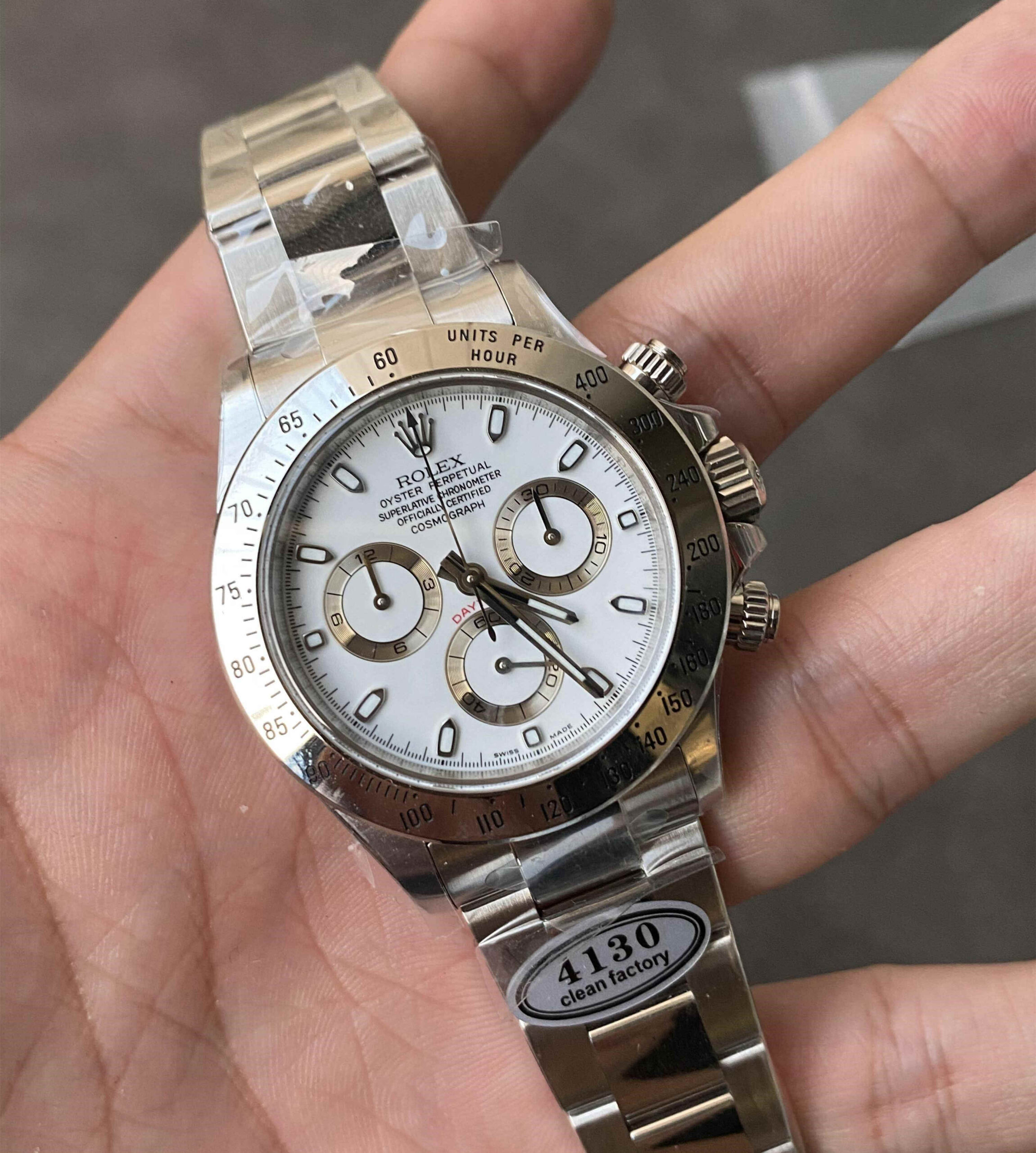 Clean Factory 116520 White Dial – 40mm Daytona Replica