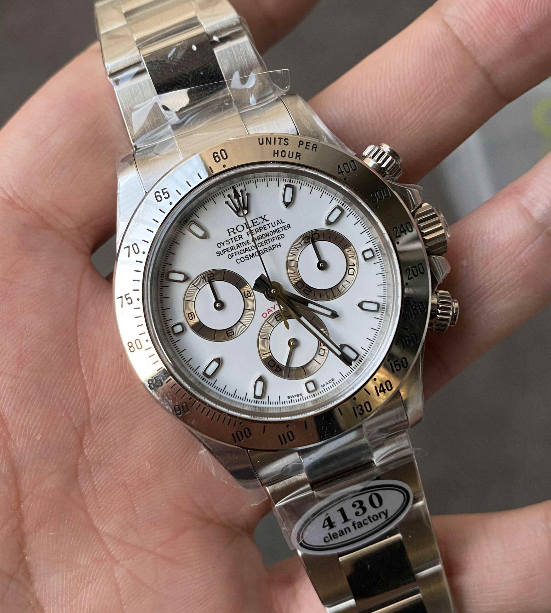 Clean Factory 116520 White Dial – 40mm Daytona Replica