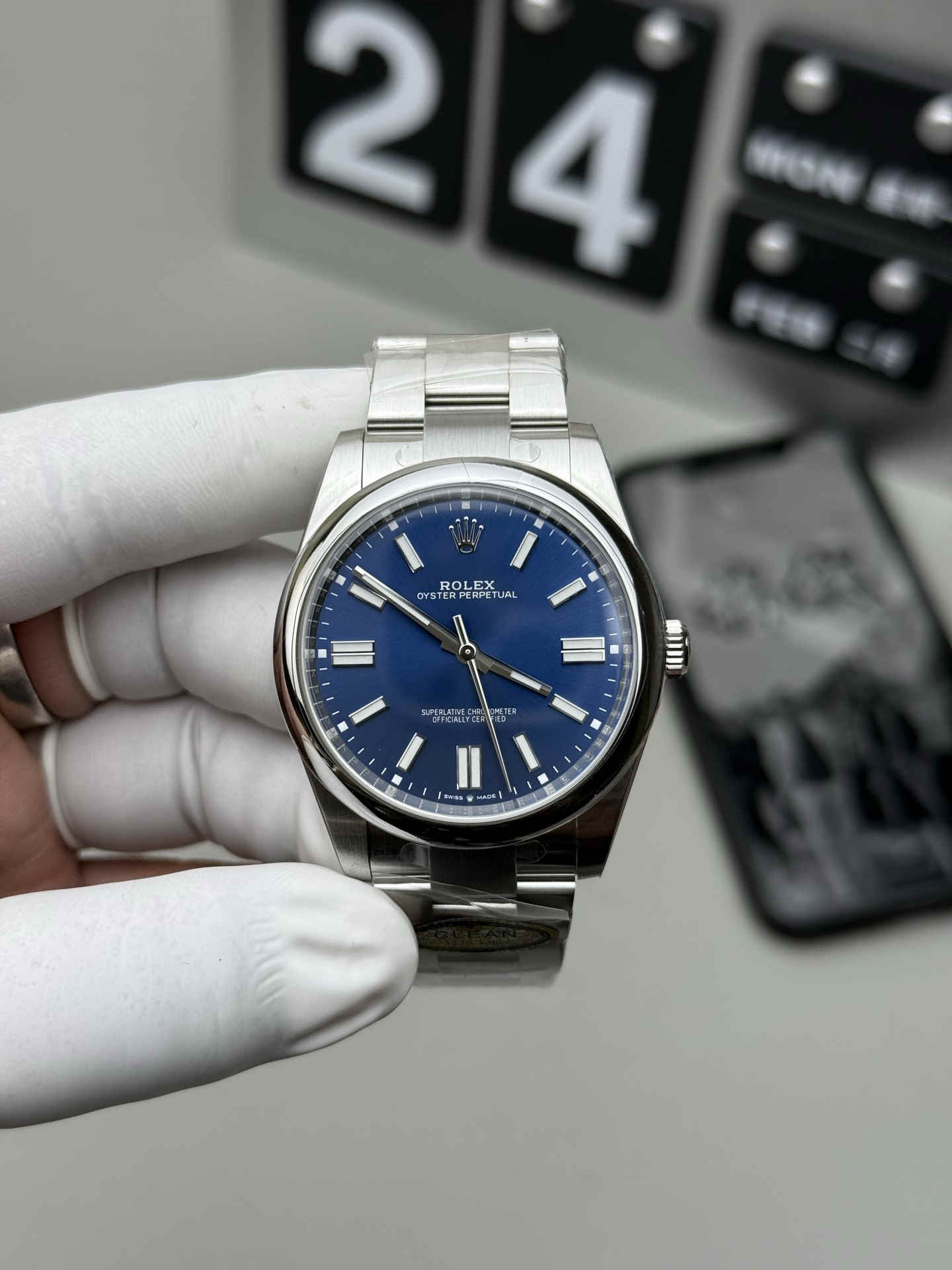 Clean Factory 124300-0003 Blue Dial Oyster Perpetual 41 Replica