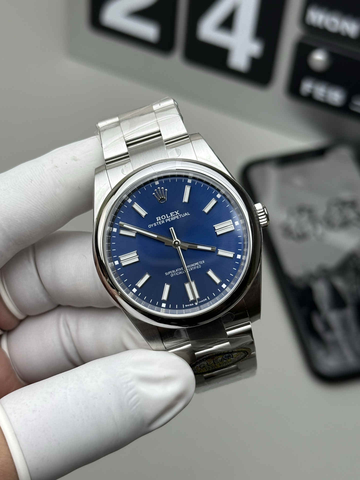 Clean Factory 124300-0003 Blue Dial Oyster Perpetual 41 Replica
