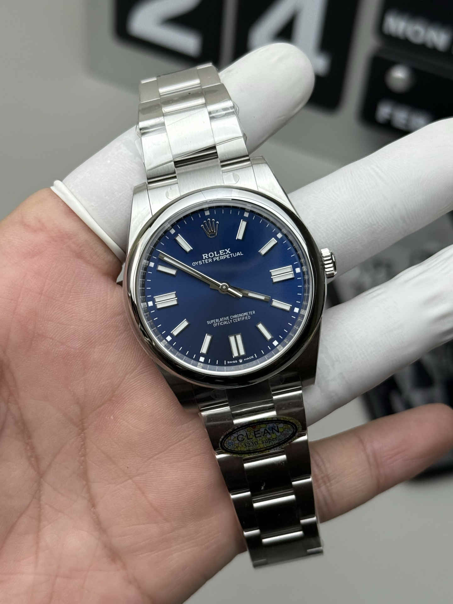 Clean Factory 124300-0003 Blue Dial Oyster Perpetual 41 Replica